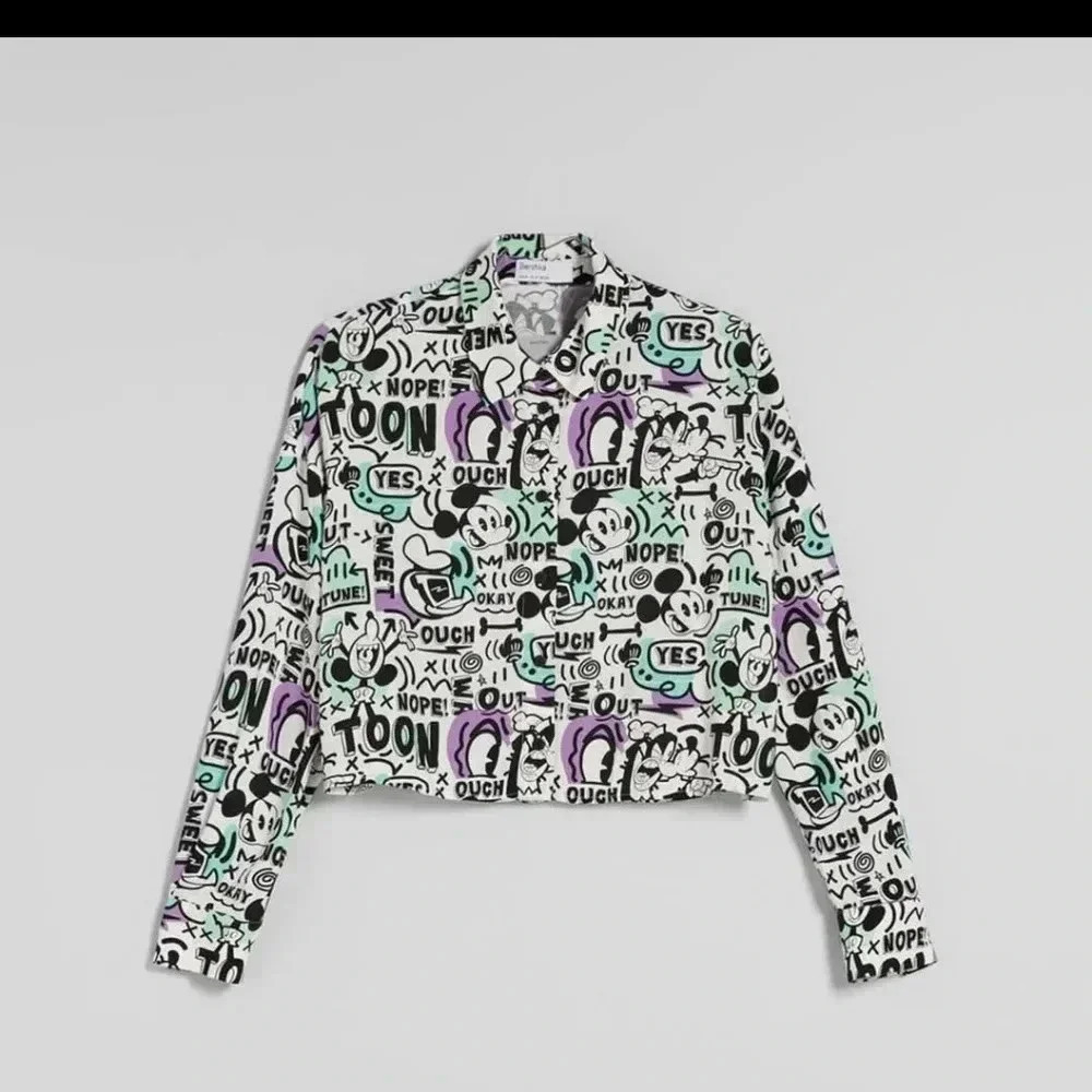 Bershka Disney cropped shirt